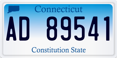 CT license plate AD89541