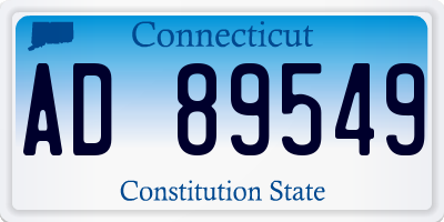 CT license plate AD89549