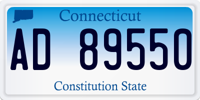 CT license plate AD89550