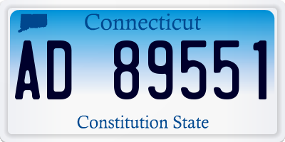 CT license plate AD89551