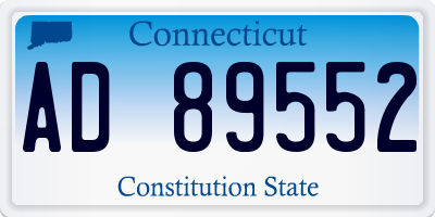 CT license plate AD89552