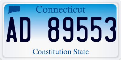 CT license plate AD89553