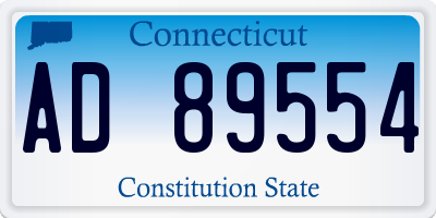 CT license plate AD89554