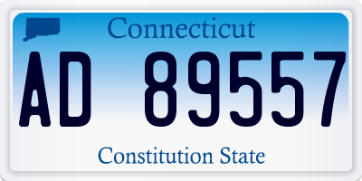CT license plate AD89557