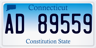 CT license plate AD89559