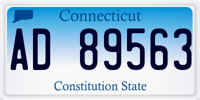 CT license plate AD89563