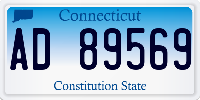 CT license plate AD89569