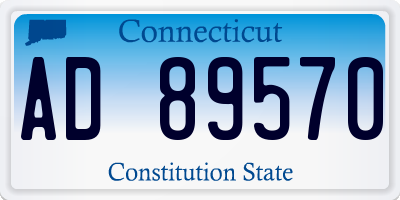 CT license plate AD89570