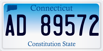 CT license plate AD89572