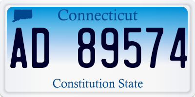CT license plate AD89574