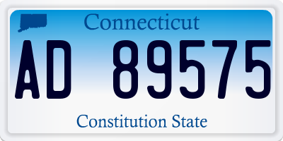 CT license plate AD89575
