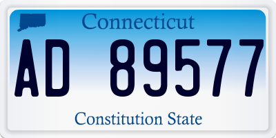 CT license plate AD89577