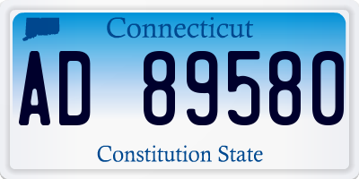 CT license plate AD89580