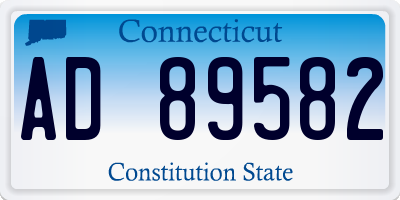 CT license plate AD89582