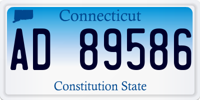 CT license plate AD89586