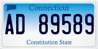 CT license plate AD89589
