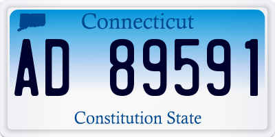 CT license plate AD89591