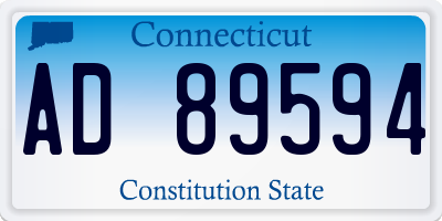 CT license plate AD89594
