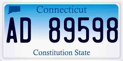 CT license plate AD89598