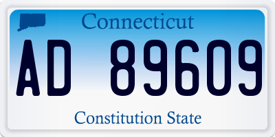CT license plate AD89609