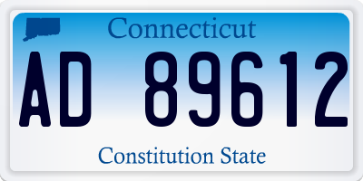 CT license plate AD89612
