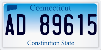 CT license plate AD89615