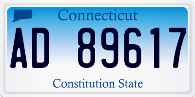 CT license plate AD89617