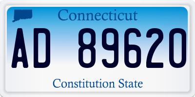 CT license plate AD89620