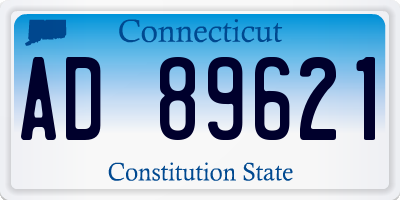 CT license plate AD89621