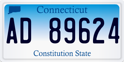 CT license plate AD89624