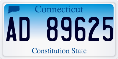 CT license plate AD89625