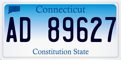 CT license plate AD89627
