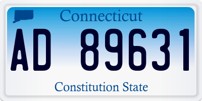CT license plate AD89631