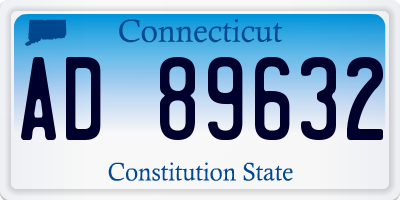 CT license plate AD89632