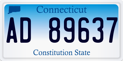 CT license plate AD89637