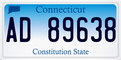 CT license plate AD89638