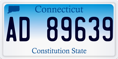 CT license plate AD89639