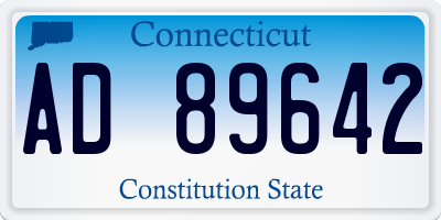CT license plate AD89642