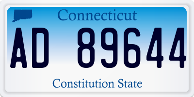 CT license plate AD89644