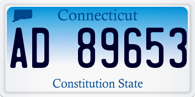 CT license plate AD89653