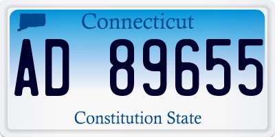 CT license plate AD89655