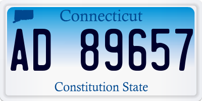 CT license plate AD89657
