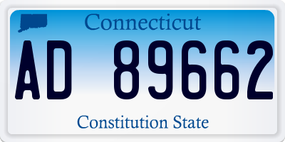 CT license plate AD89662