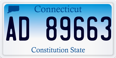 CT license plate AD89663