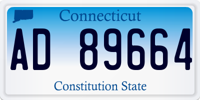 CT license plate AD89664
