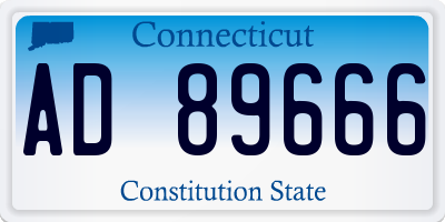 CT license plate AD89666