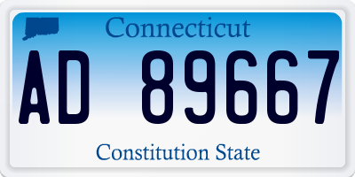 CT license plate AD89667