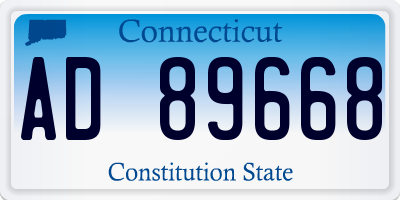 CT license plate AD89668
