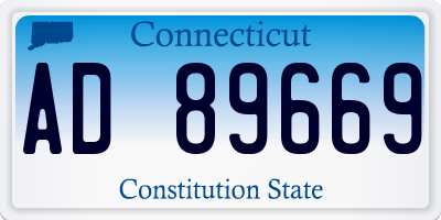 CT license plate AD89669