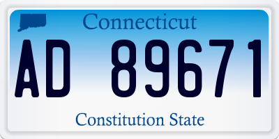 CT license plate AD89671